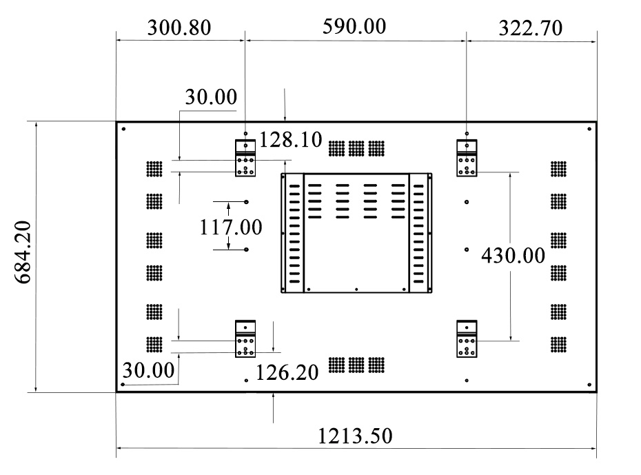 超窄边3.5mm55寸液晶拼接屏SM-LCD55A-535背板尺寸