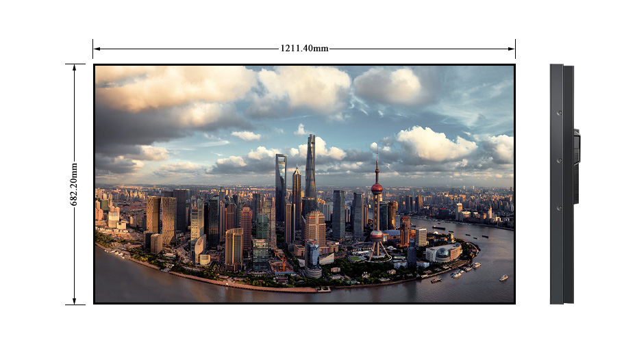 超窄边1.8mm55寸液晶拼接屏SM-LCD55A-518正面尺寸